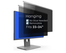 2-Pack 24" Hanging Privacy Screen for 23-24" Frameless Monitor, 30°+ Privacy