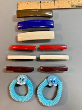 Lot of 11 Vintage French Style Hair Clips Metal Spring Clasp and Tweety Bird