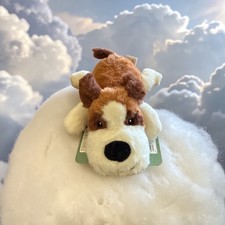 Vintage Russ Berrie Lil Peepers Brimble Brown White Boxer Bulldog 5  Plush