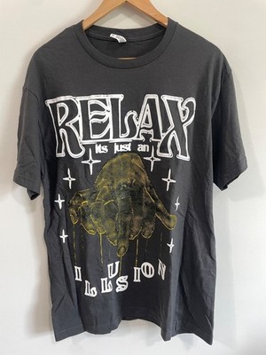 Optical Illusion T Shirt Large Black Magic Psychedelic Trippy Spiral 2 Sided