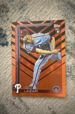 2025 Topps Update Series - Max Lazar #US194 Holiday Orange & Black Foil (RC)