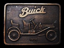 LA19145 VINTAGE 1975 ***BUICK 1908*** ANTIQUE AUTOMOBILE BELT BUCKLE