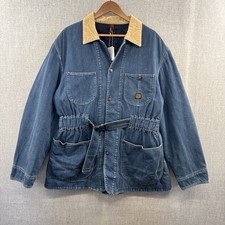 NEW Kapital Denim Propeller Coverall Jacket Large 3 Blue Snap Belted Japan