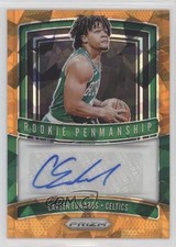 2019 Panini Prizm Rookie Penmanship Orange Ice Carsen Edwards #RP-CEW Auto 12vy