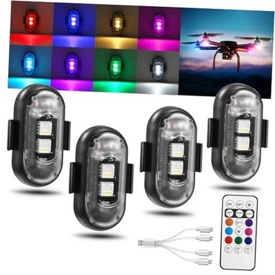 Wireless LED Strobe Lights with Remote Control, Halloween Lights 8 Colors 4PCS