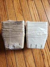 20 Recollections Paper Berry Baskets Kraft  White Treat Boxes Crafts Gift