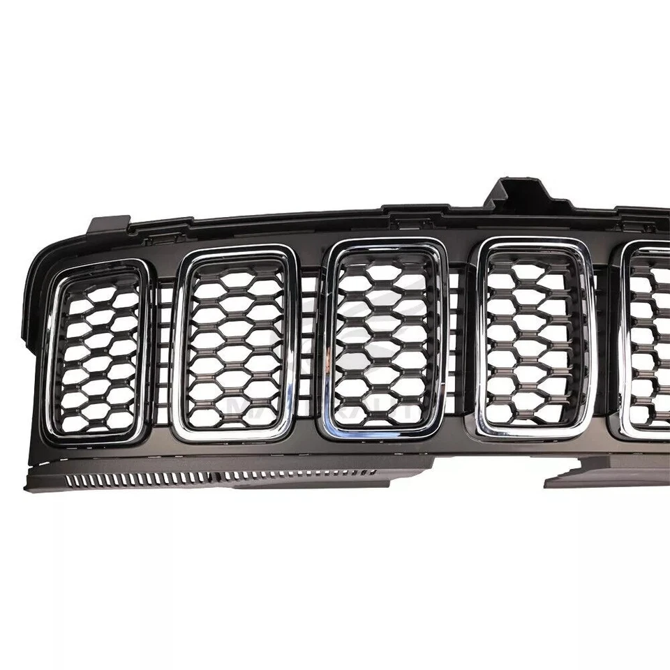 Front Grille Assembly Chrome Trim Ring For Jeep 2017-2021 Grand Cherokee Foto 4 de 4