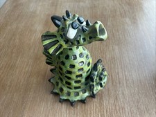 Vintage Crazy Mountain Exclusive Designs Seahorse Dragon Bank, 7.25” High. image