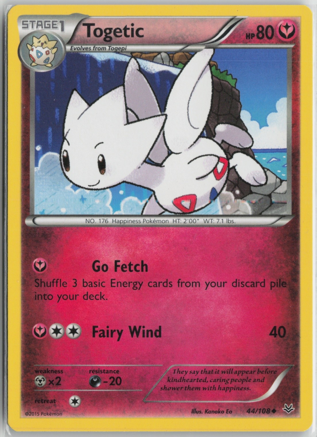 Togetic 44/108 Uncommon XY - Roaring Skies LP Normal