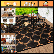 Outdoor RV Mat 9x12 Waterproof Tent Rug - Plastic Straw, Fade & Stain Resistant,