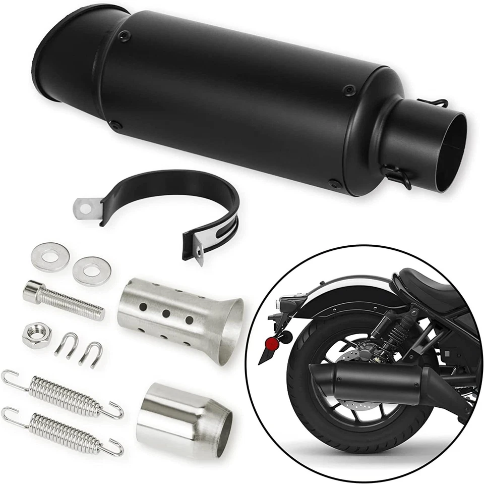 Tubo silenciador silenciador escape universal 38-51 mm motocicleta ATV Foto 2 de 4