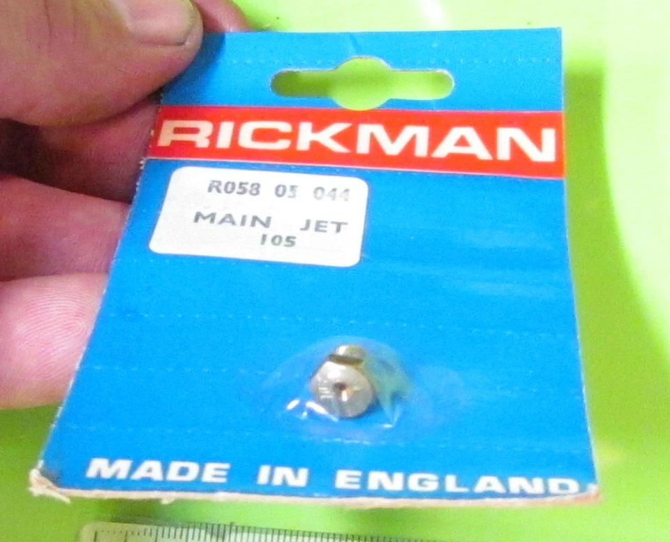Rickman NOS Zundapp 125 MX SD 26 毫米 Bing 汽化器 105 主喷射 p/n R058 05 044 — 第 2/2 张图片