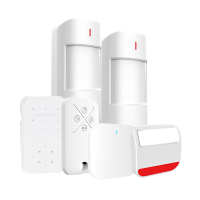Smart wireless alarm system set   2 PIR sensors, outdoor siren, keypad, keyfob