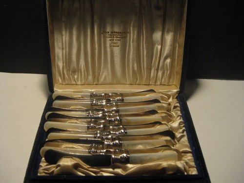 A Collection of Mother of Pearl Handled Fruit Knives and Forks with