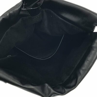 Hyke Chacoli Leather Drawstring Bag Shoulder Black Ladies | eBay Hyke Chacoli Leather Drawstring Bag Shoulder Black Ladies | eBay