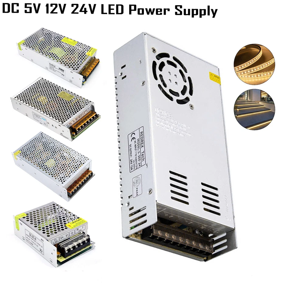 DC Schaltnetzteil 1-60A 5V / 12V / 24V LED Trafo Netzteil 12V Netzadapter Driver - Bild 2 von 4