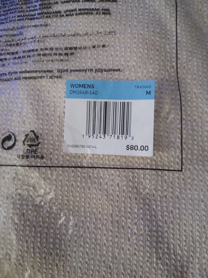 Nuevo con etiquetas Nike M Yoga Mujeres Brezo Crew Top Cubrir Suéter Mediano Foto 3 de 3