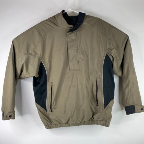 Veste Coupe-vent FootJoy DryJoys Homme – 1/4 Zip, Doublée, Kaki, Taille S