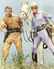 F855 1956 Lone Ranger - Tonto and Silver 8x10 11x14 16x20 Colorized Photo
