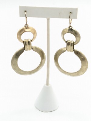 Jones New York Silver Tone Dangle Hoop Earrings
