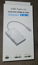 USB-Type C to VGA DVI HDMI USB 4 in 1 Adapter