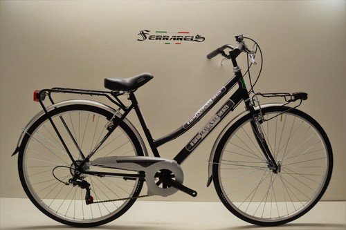 BICCI City bike trekking 28 donna acciaio 6v shimano nero | eBay
