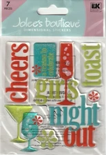 Jolee's Boutique 3D Epoxy GIRL'S NIGHT OUT Theme 73201 FAST FREE SHIP!