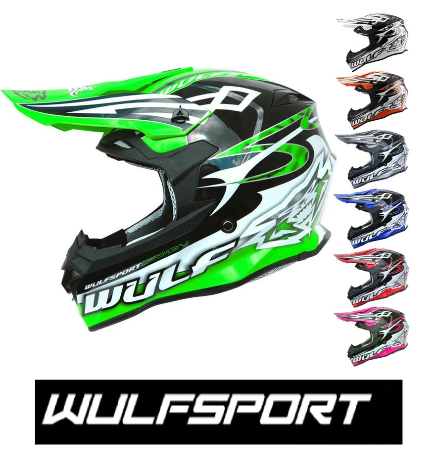 Adult motocross helmet adult/teenagers off road Wulfsport Sceptre ACU GOLD