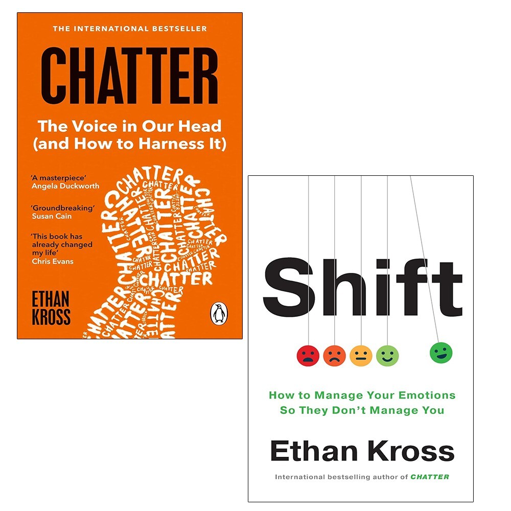 Ethan Kross Collection 2 Books Set Chatter How to Harness It, Shift (Hardcover)