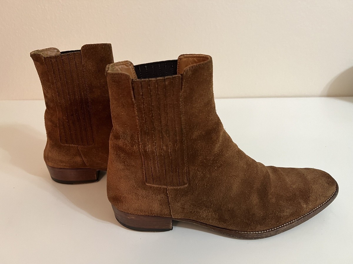 Saint Laurent Wyatt Chelsea Suede  Brown Size 41 YSL US 8 8.5 Saint Laurent Wyatt Chelsea Boots in Suede | Saks Fifth Avenue main image 2