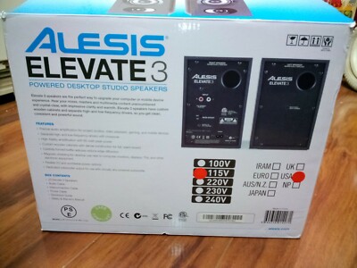 Alesis Elevate 3 MKII Powered 20w Desktop Studio Multimedia Gaming