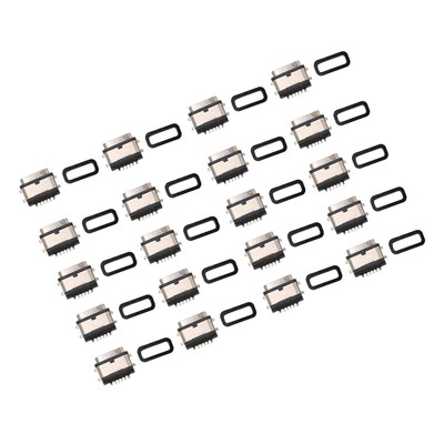 IPX7 20x Type C Socket Connector Type C 6P Sinking Plate IPX7 Waterproof Female