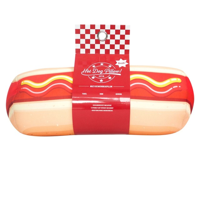 Gift Republic Hot Dog Pillow Novelty Cushion Kids Bedroom Fun