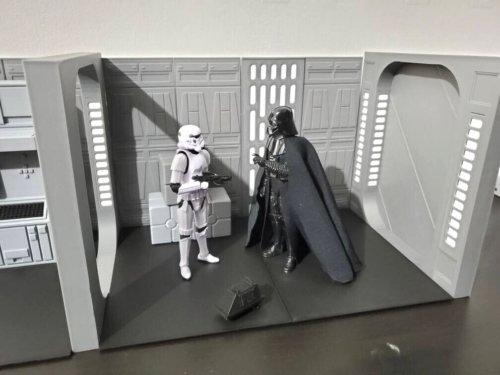Star Wars Diorama for 1/12 Scale Black Series Figures Grey Death Star Large - Picture 9 of 10