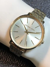 Michael Kors Women’s Dress Watch 38mm Gold tone Ladies MK3898 New Battery