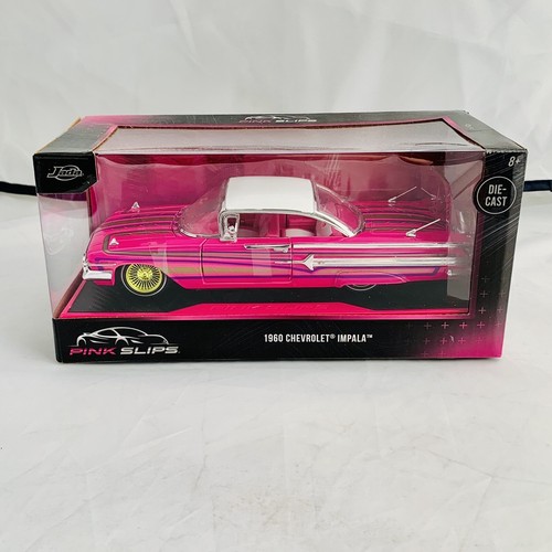JADA 35984 Chevrolet Impala Low Rider 1960 - Rouge Et Rose - Échelle 1/24 - Neuve