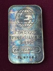 Vintage Engelhard 1 oz .999 Fine Silver Bar Serial Number Prefix FL 97084 TONED