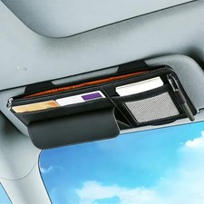 Car Visor Organizer - Sun Visor Storage with Sunglasses Holder,Visor Black