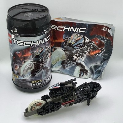 Vtg 2000 Lego Technic Robo Riders Onyx / 8512 Compete / W/ Canister & Manual Y2K