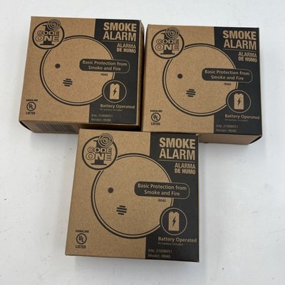 3 New KIDDE Smoke Alarms Code One I9040 With 9V Battery Fire Sentry 21008051