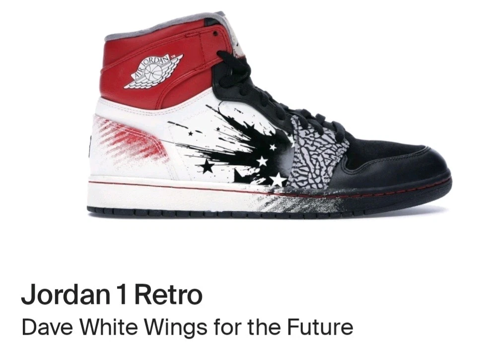 Dave White x Air Jordan 1 Retro High Wings Of The Future | eBay
