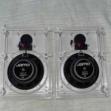 Jamo 660CS Contractor’s Series In Wall Speakers Pair White Woofer Music Audio 
