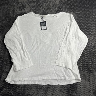 Buck Mason White Costa Deck Tee Size L NWT