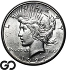 1927-S Peace Dollar, Choice AU++/Unc Tougher San Francisco Issue, White