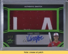 2017 Leaf Perfect Game All-American Classic 1/12 Vinny Tosti Patch Auto READ 0c6