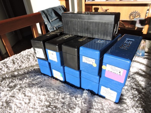 (10) Original PCGS Slab Boxs For 20 Certified Graded Coins Storage: Black & Blue