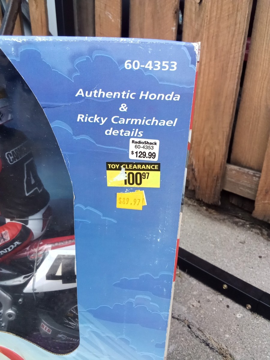 RADIO SHACK Ricky Carmichael 1/4 RC Motorcycle Honda CR250R