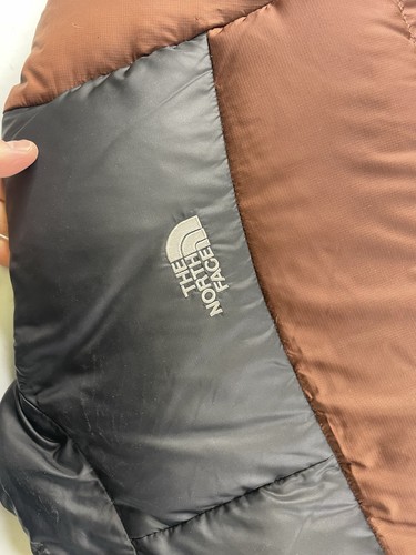 Vintage THE NORTH FACE 700 Goose Down Puffer Jacket Brown Black Mens Large - Picture 12 of 17