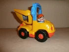 Vintage Fisher Price Little People Dumpety The Dump Truck with Driver and Rocks