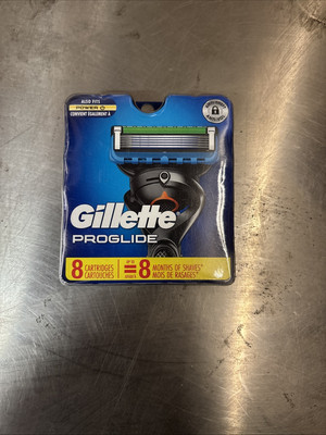NEW GILLETTE  PROGLIDE  REFILL RAZOR BLADES 8 Cartridges